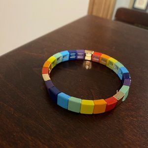 rainbow square bracelet